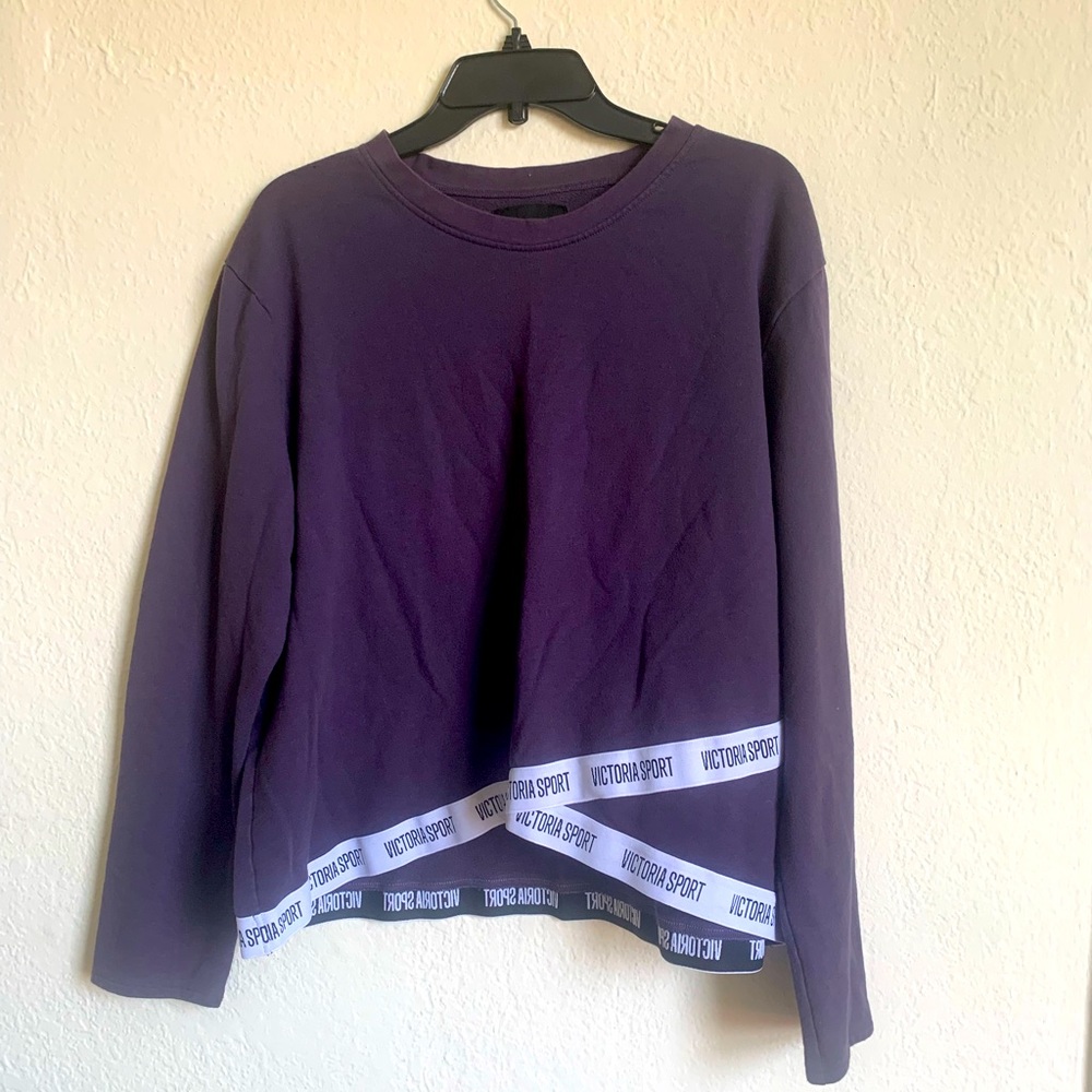 Cropped purple Victoria Secret/Sport sweater size XL